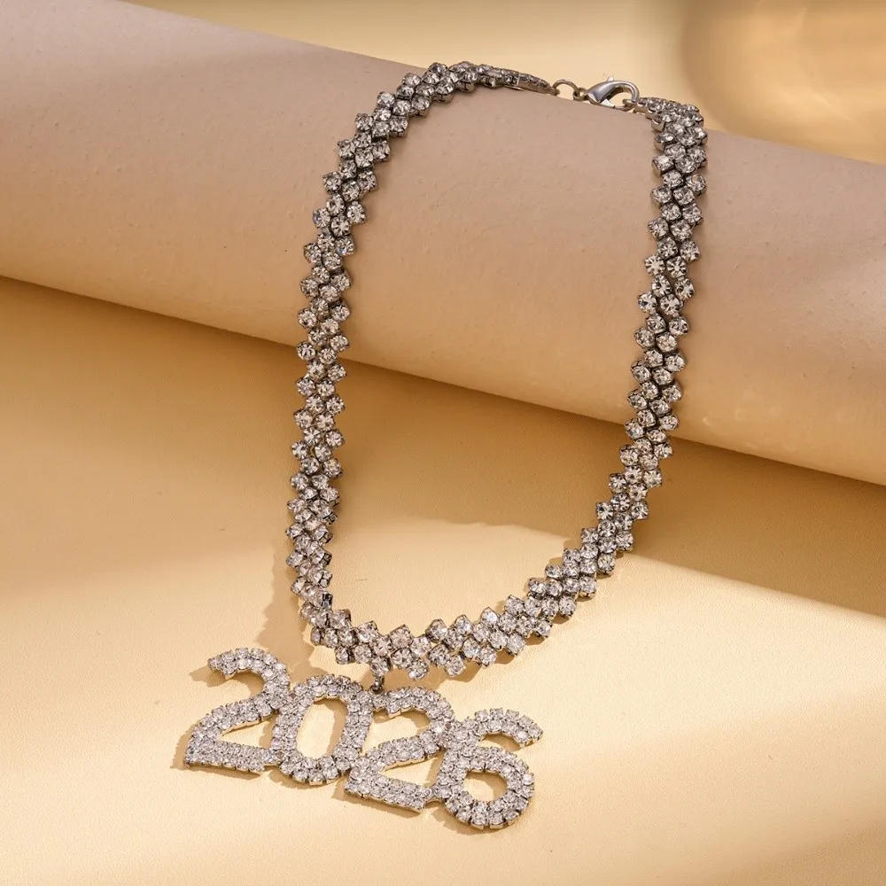 Vintage Aesthetic 2026 Jewelry Suit Exaggerated Rhinestone Happy New Year Earrings Long Drop Shiny 2026 Necklace Girls
Vintage Aesthetic 2026 Jewelry Suit Exaggerated Rhinestone Happy New Year Earrings Long Drop Shiny 2026 Necklace Girls
