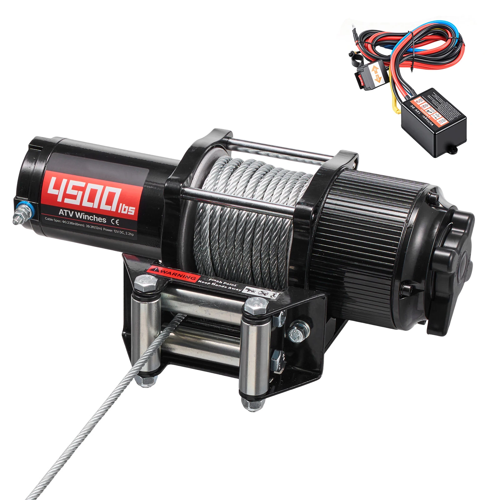 SucceBuy 4500LBS Electric Winch 12V ATV/UTV Winch with 39ft Steel Wire Rope Wireless & Wired Remote Control for Towing Off-Road
SucceBuy 4500LBS Electric Winch 12V ATV/UTV Winch with 39ft Steel Wire Rope Wireless & Wired Remote Control for Towing Off-Road