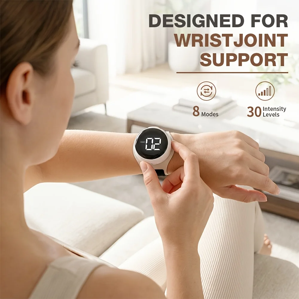 EMS Wrist Tendon Sheath Red Light Massager Microcurrent Meridian Acupoint Pulse Massage Device for Blood Circulation
EMS Wrist Tendon Sheath Red Light Massager Microcurrent Meridian Acupoint Pulse Massage Device for Blood Circulation