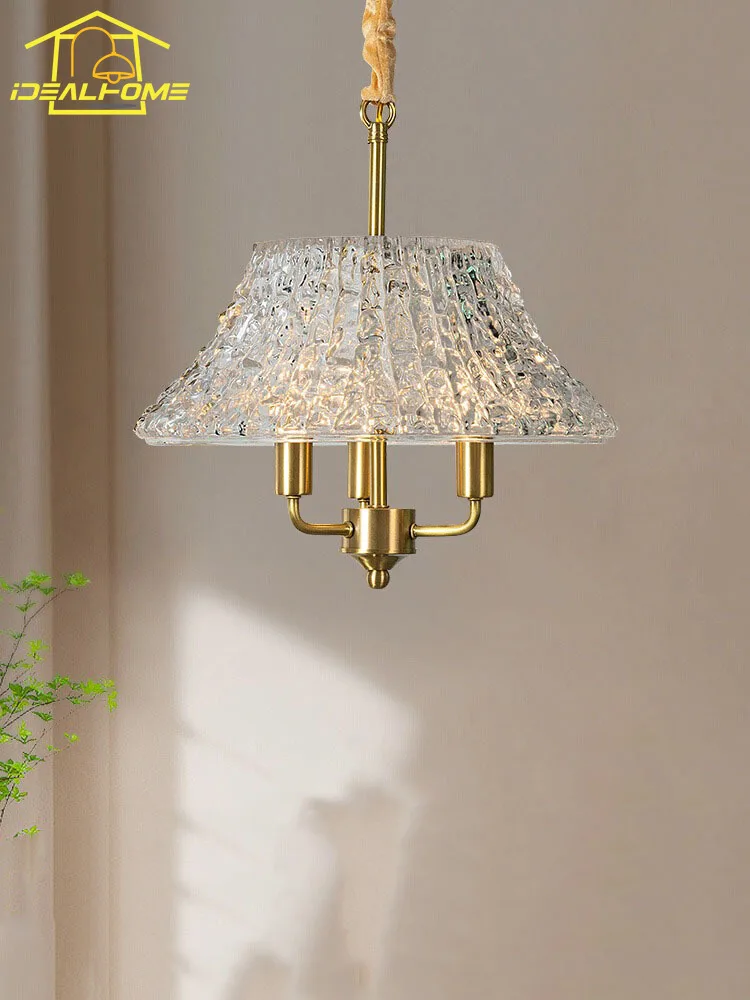 Французские роскошные средневековые стеклянные медные подвесные светильники с водным узором, светодиодные E14, американский ретро подвесной светильник, ресторан, бар, вход-бар
Французские роскошные средневековые стеклянные медные подвесные светильники с водным узором, светодиодные E14, американский ретро подвесной светильник, ресторан, бар, вход-бар