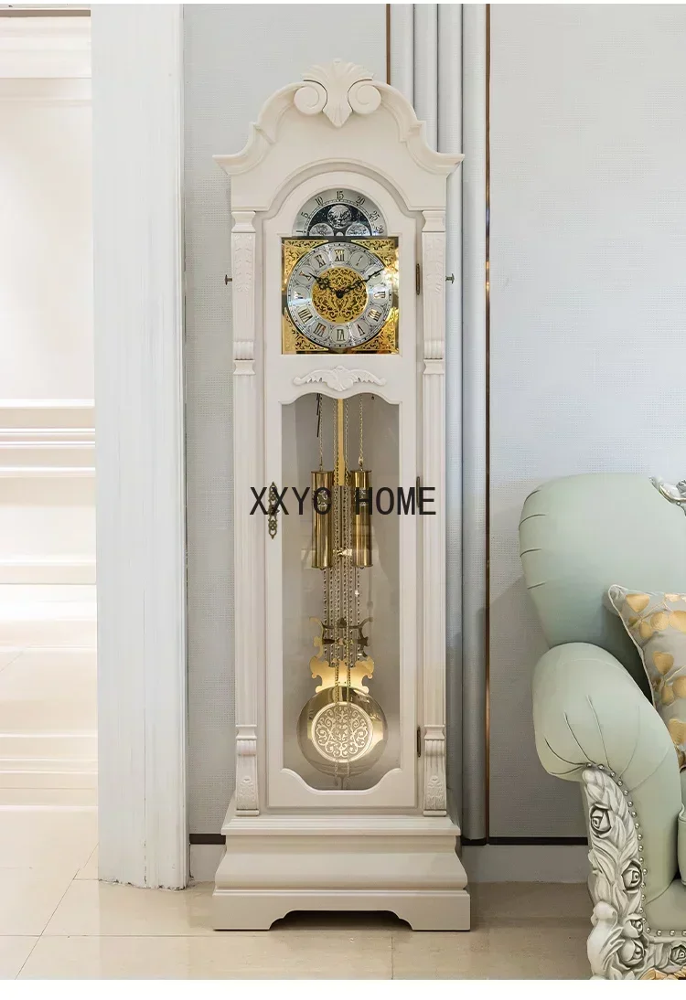 Немецкие гермельные часы в европейском стиле, дедушки, часы для гостиной, ретро-часы, вертикальные белые маятниковые часы, роскошные
Немецкие гермельные часы в европейском стиле, дедушки, часы для гостиной, ретро-часы, вертикальные белые маятниковые часы, роскошные