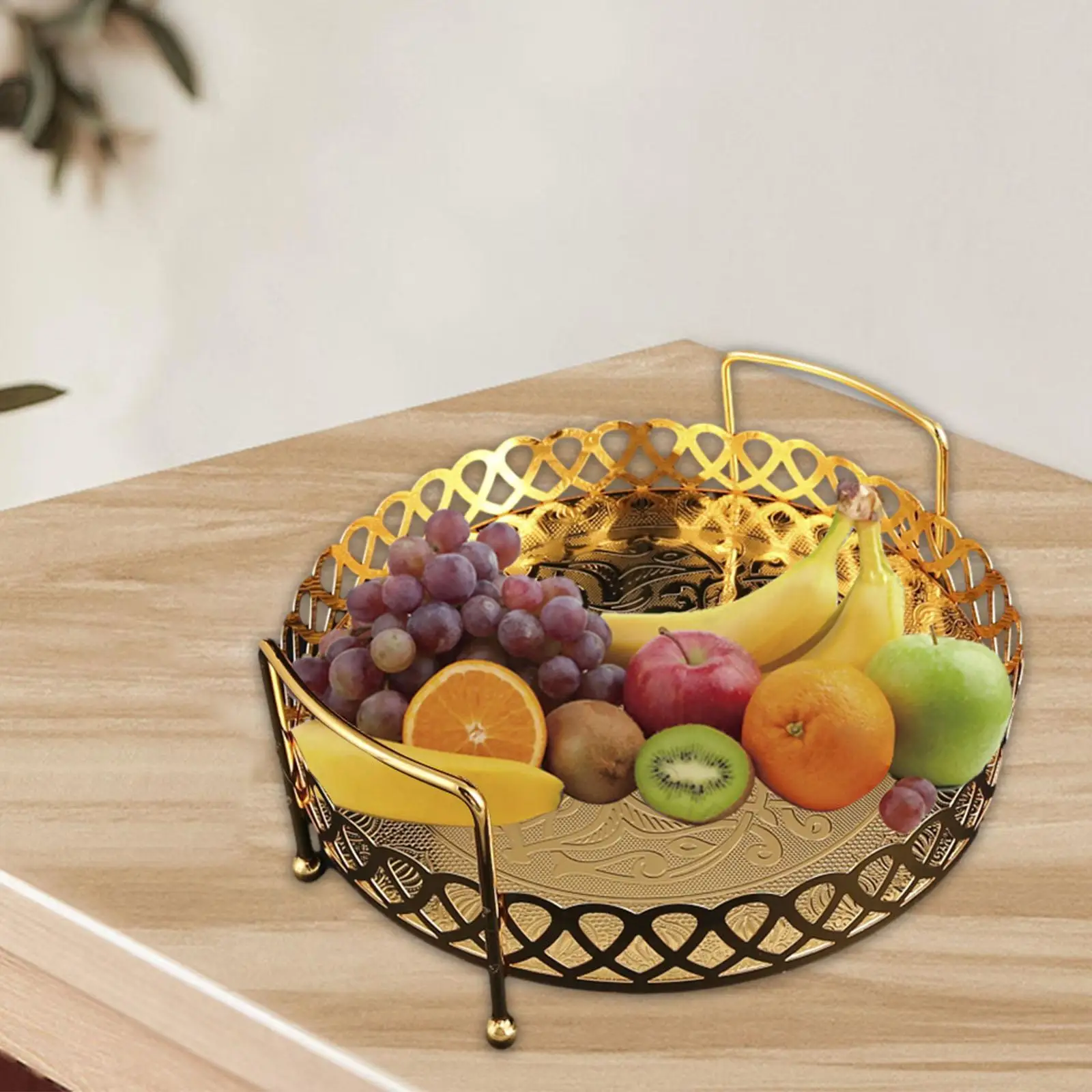 Round Tray Serving Tray with Handles Nordic Storage Dish Gold Serving Tray
Round Tray Serving Tray with Handles Nordic Storage Dish Gold Serving Tray