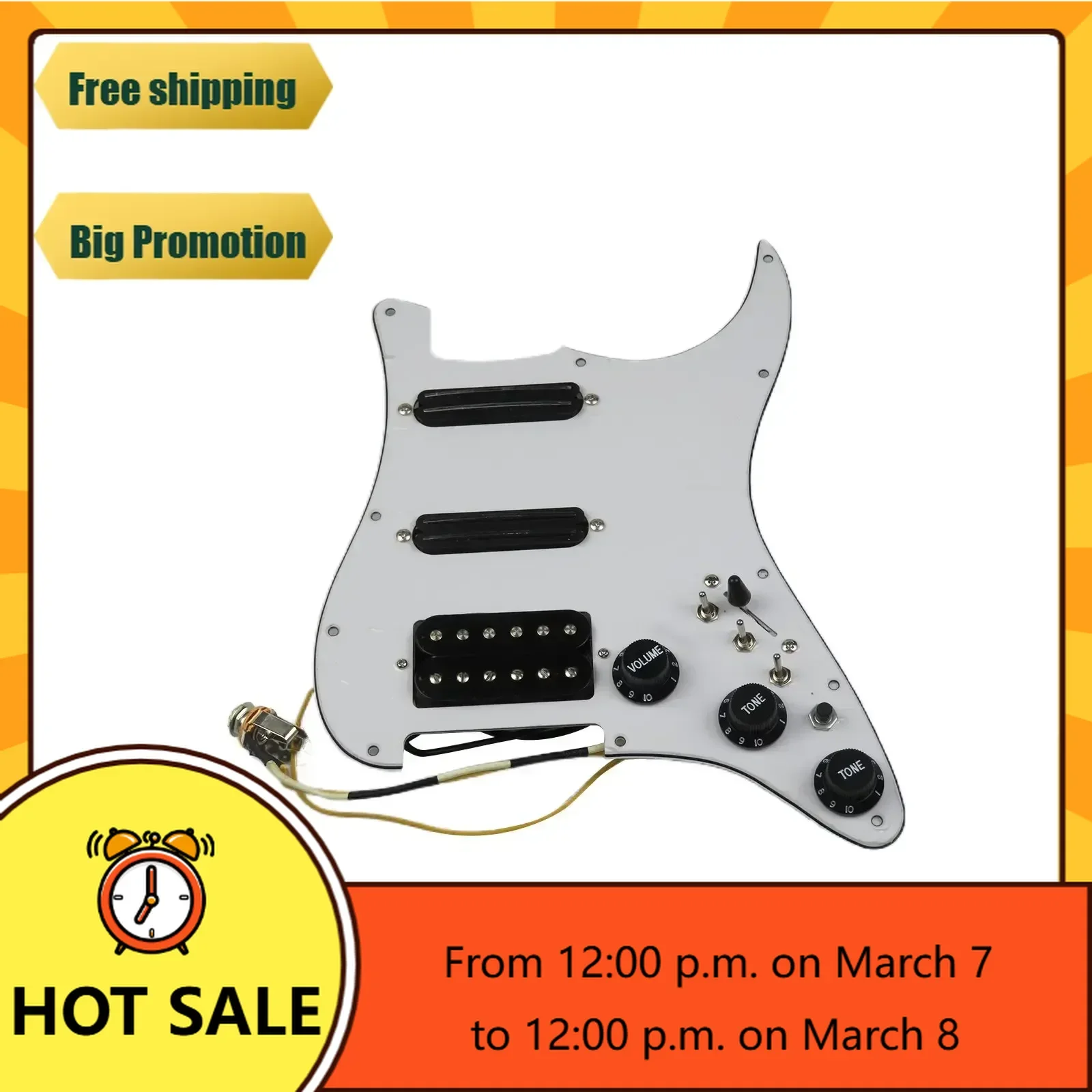 Q-X Music Store-Prewired loaded Pickguard Guitar Pickups Humbucker Pickups Alnico 5 HSS Wiring Harness Push-Pull Single Cut Set
Q-X Music Store-Prewired loaded Pickguard Guitar Pickups Humbucker Pickups Alnico 5 HSS Wiring Harness Push-Pull Single Cut Set