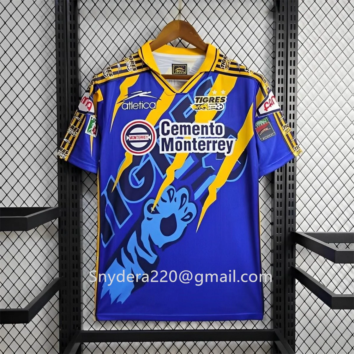 Мужская футболка Tigres de la UANL в стиле ретро 1997/98 годов, синяя быстросохнущая одежда, тренировочная футбольная рубашка
Мужская футболка Tigres de la UANL в стиле ретро 1997/98 годов, синяя быстросохнущая одежда, тренировочная футбольная рубашка