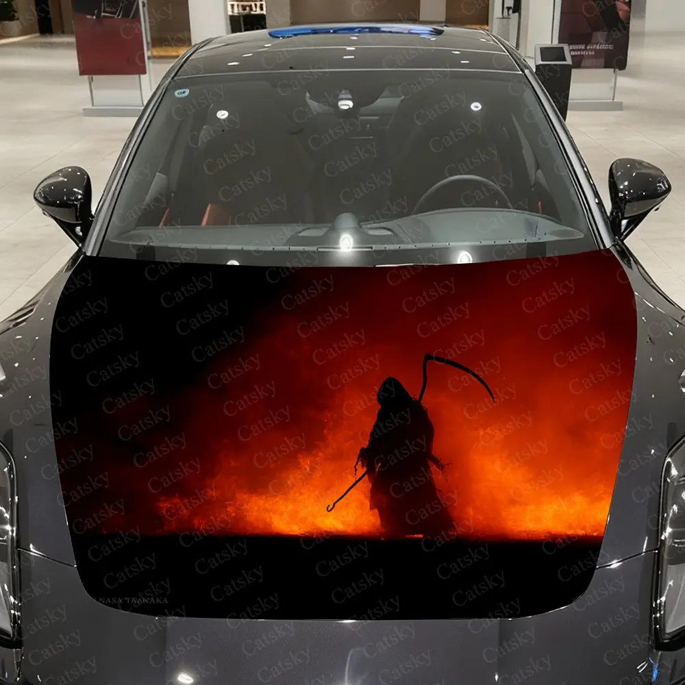 Flame Sickle Grim Reaper Car Hood Stickers - Self Adhesive Waterproof PVC, Durable Car Accessories, Unique Holiday Gift Ideas Fo
Flame Sickle Grim Reaper Car Hood Stickers - Self Adhesive Waterproof PVC, Durable Car Accessories, Unique Holiday Gift Ideas Fo