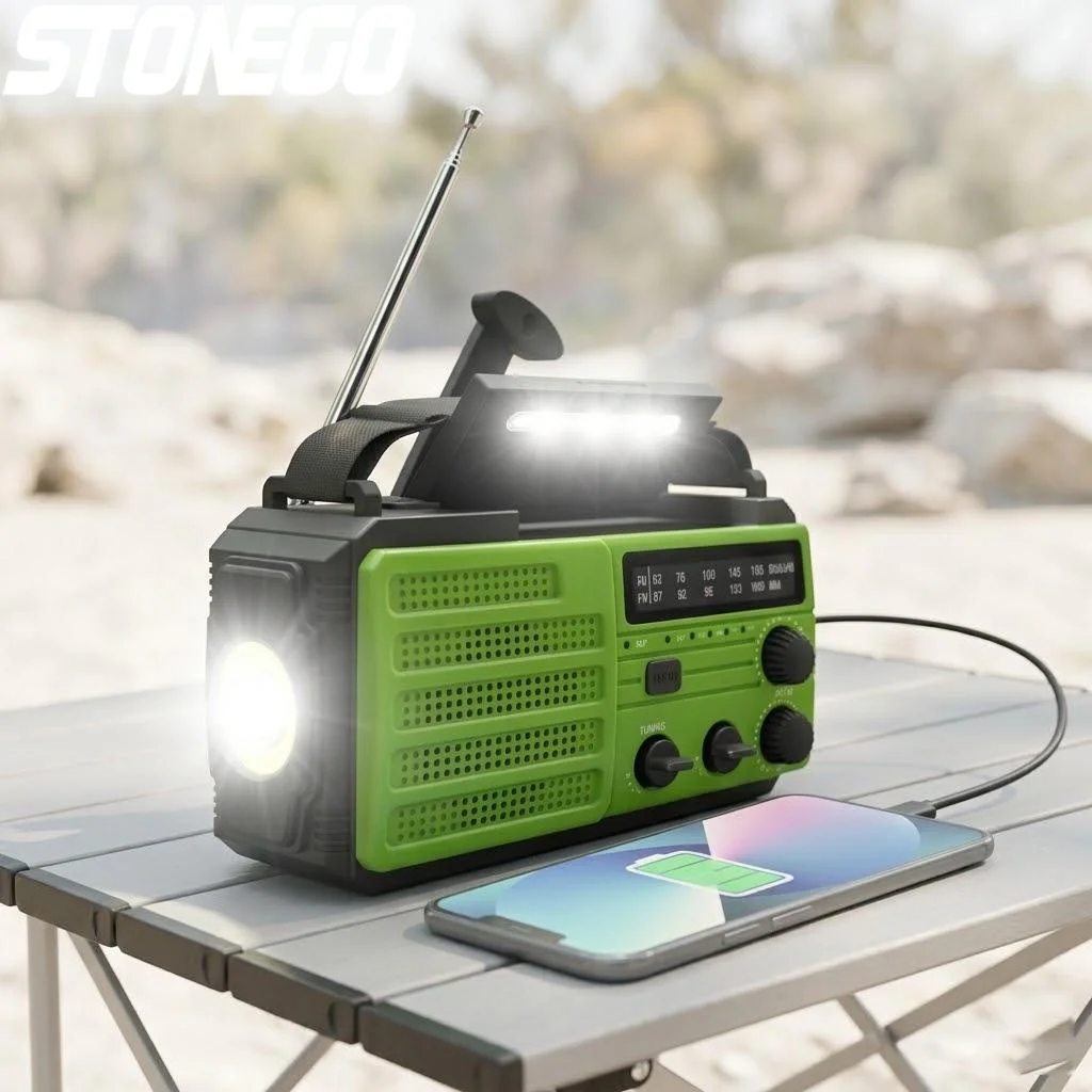 Portable Emergency Hand Crank Rechargeable LED Flashlight Radio Solar Powered Multifunctional Reading Light
Portable Emergency Hand Crank Rechargeable LED Flashlight Radio Solar Powered Multifunctional Reading Light