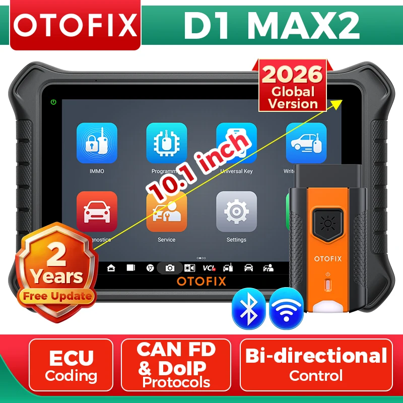 Диагностический сканер OTOFIX D1 MAX2 для автомобилей, двунаправленный сканер, кодирование ЭБУ, DoIP и CANFD, 2 года обновлений, улучшенная версия D1 MAX
Диагностический сканер OTOFIX D1 MAX2 для автомобилей, двунаправленный сканер, кодирование ЭБУ, DoIP и CANFD, 2 года обновлений, улучшенная версия D1 MAX