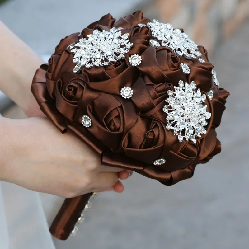Cross-border Supply Coffee Diamond Bridal Bouquet Ribbon Rose Bouquet Wedding Gift Immortal Bouquet W321G
Cross-border Supply Coffee Diamond Bridal Bouquet Ribbon Rose Bouquet Wedding Gift Immortal Bouquet W321G