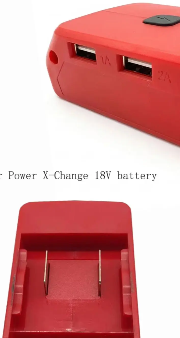 LED Work Light Adapter For Power X Change 18V Batteries With USB And 12V DC Interface Suitable For Lighting Charging 85X55X30mm
LED Work Light Adapter For Power X Change 18V Batteries With USB And 12V DC Interface Suitable For Lighting Charging 85X55X30mm