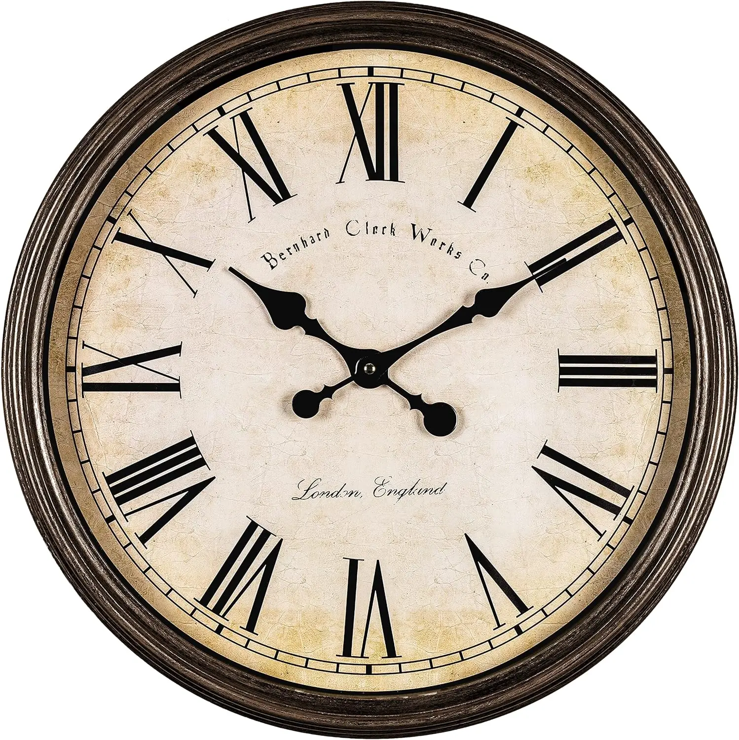 Large 20 Inch Silent Wall Clock with Rustic Brown Frame, Vintage Roman Numerals for Home Decor
Large 20 Inch Silent Wall Clock with Rustic Brown Frame, Vintage Roman Numerals for Home Decor