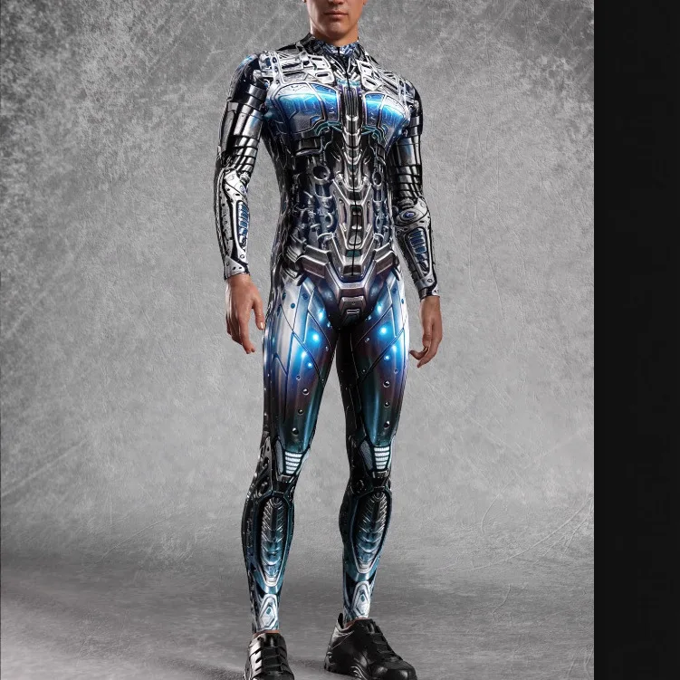 Men Cyberpunk Cosplay Armor Robot Costume Stretch Tights Steampunk Mechanical Jumpsuit Carnival Party Sleeves Bodysuit
Men Cyberpunk Cosplay Armor Robot Costume Stretch Tights Steampunk Mechanical Jumpsuit Carnival Party Sleeves Bodysuit