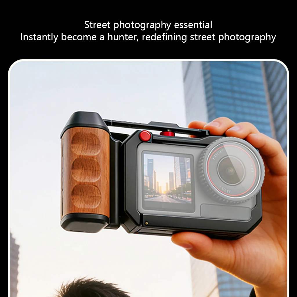 Action 6 Camera Cage with Wooden Handle Street Shooting Metal Frame Kit for DJI Action6 for DJI Action 5pro 4 3 Action Camera
Action 6 Camera Cage with Wooden Handle Street Shooting Metal Frame Kit for DJI Action6 for DJI Action 5pro 4 3 Action Camera