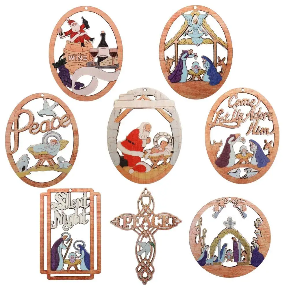Year Rustic Cross Wooden Handmade Nativity Scene Pendants DIY Crafts Christmas Tree Ornaments The Birth of Jesus Decorations
Year Rustic Cross Wooden Handmade Nativity Scene Pendants DIY Crafts Christmas Tree Ornaments The Birth of Jesus Decorations