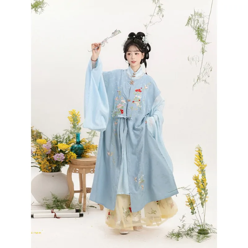 Hanfu Ming-made women's long shirt, round neck shirt, stand-up collar, diagonal shirt, dark pattern Hanfu spring and autumn
Hanfu Ming-made women's long shirt, round neck shirt, stand-up collar, diagonal shirt, dark pattern Hanfu spring and autumn