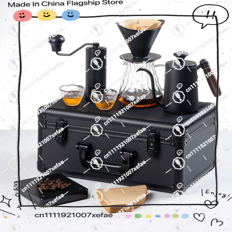 Coffee machine set with shared pot, hand blunt pot, electronic scale, manual coffee grinder
Coffee machine set with shared pot, hand blunt pot, electronic scale, manual coffee grinder