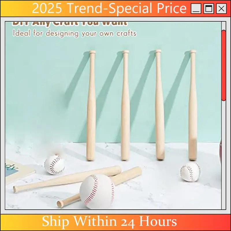 A61Z Deals 36 Pieces 7 Inch Unfinished Small Wooden Bats Unpainted Wood Baseball Bats For Painting Keychain
A61Z Deals 36 Pieces 7 Inch Unfinished Small Wooden Bats Unpainted Wood Baseball Bats For Painting Keychain