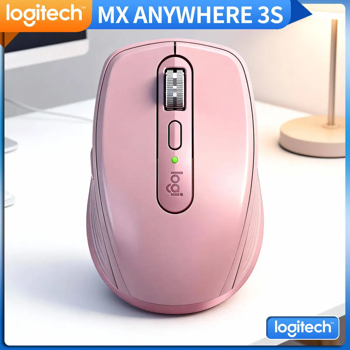 Logitech MX Anywhere 3S Compact Wireless Mouse Dual Mode Connection Silent Operation for Windows Mac PC Work