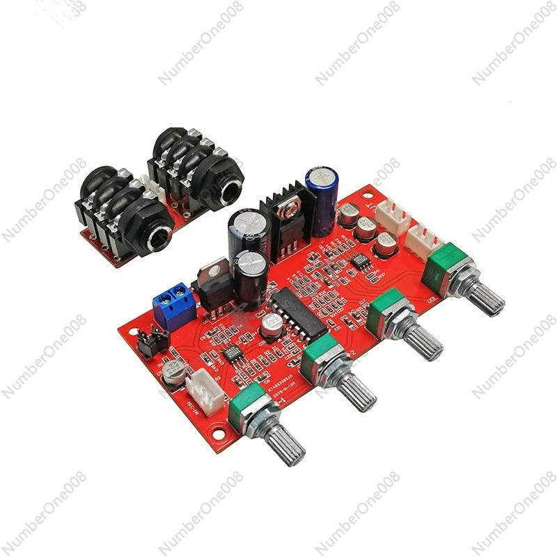PT2399 Karaoke Reverb Microphone Board Module with NE5532 Preamp, Compatible for Dynamic & Condenser Mic, Echo Delay DIY Audio