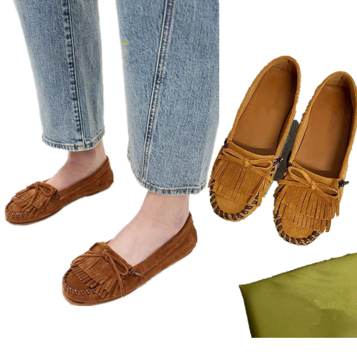 Jenny&Dave French Retro Cow Suede Tassel Moccasins Shoes Women Minimalist Commuting Casual Flat Loafers Women's Shoes
Jenny&Dave French Retro Cow Suede Tassel Moccasins Shoes Women Minimalist Commuting Casual Flat Loafers Women's Shoes