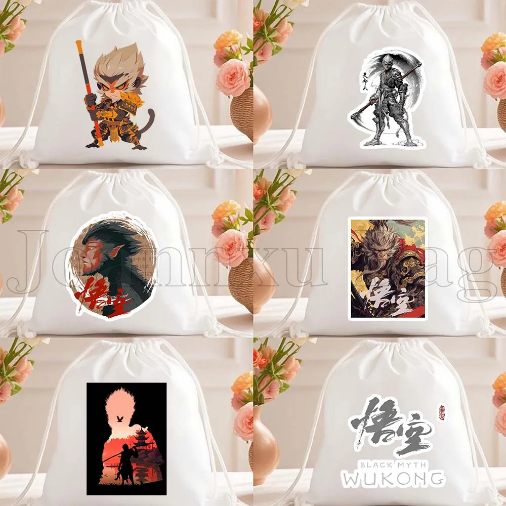 Милый рюкзак-мешок с изображением Короля обезьян Сунь Укуна из Black Myth Wukong, хлопковый, на завязках, для спортзала, холщовый, спортивный рюкзак
Милый рюкзак-мешок с изображением Короля обезьян Сунь Укуна из Black Myth Wukong, хлопковый, на завязках, для спортзала, холщовый, спортивный рюкзак