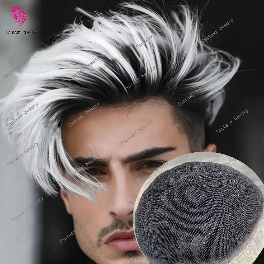 Super Natural Hairline Breathable Full Swiss Lace Men Toupee Ombre Platinum Blonde Black Root 1BT60 1BT613 HumanHair Bleach Knot
Super Natural Hairline Breathable Full Swiss Lace Men Toupee Ombre Platinum Blonde Black Root 1BT60 1BT613 HumanHair Bleach Knot