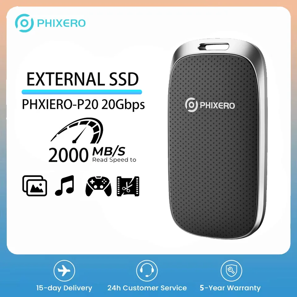PHIXERO Portable SSD 2000MB/S External Solid State Drive 2TB 1TB 512GB PSSD USB 3.2 Gen2 Type- C PSSD for HUAWEI MateBook Laptop
PHIXERO Portable SSD 2000MB/S External Solid State Drive 2TB 1TB 512GB PSSD USB 3.2 Gen2 Type- C PSSD for HUAWEI MateBook Laptop