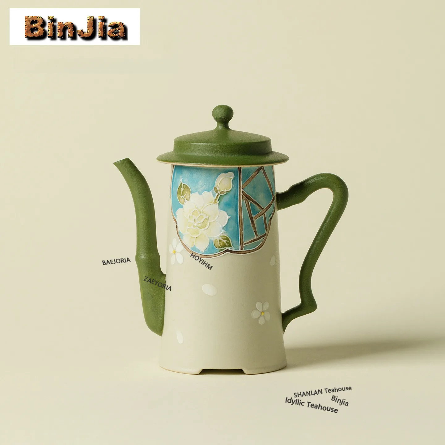 140ml Hand-painted Light Green Gardenia Teapot Luxury Tea Infuser Pot Tea Soaking Kettle With Filter For Tea Supplies Craft Gift
140ml Hand-painted Light Green Gardenia Teapot Luxury Tea Infuser Pot Tea Soaking Kettle With Filter For Tea Supplies Craft Gift