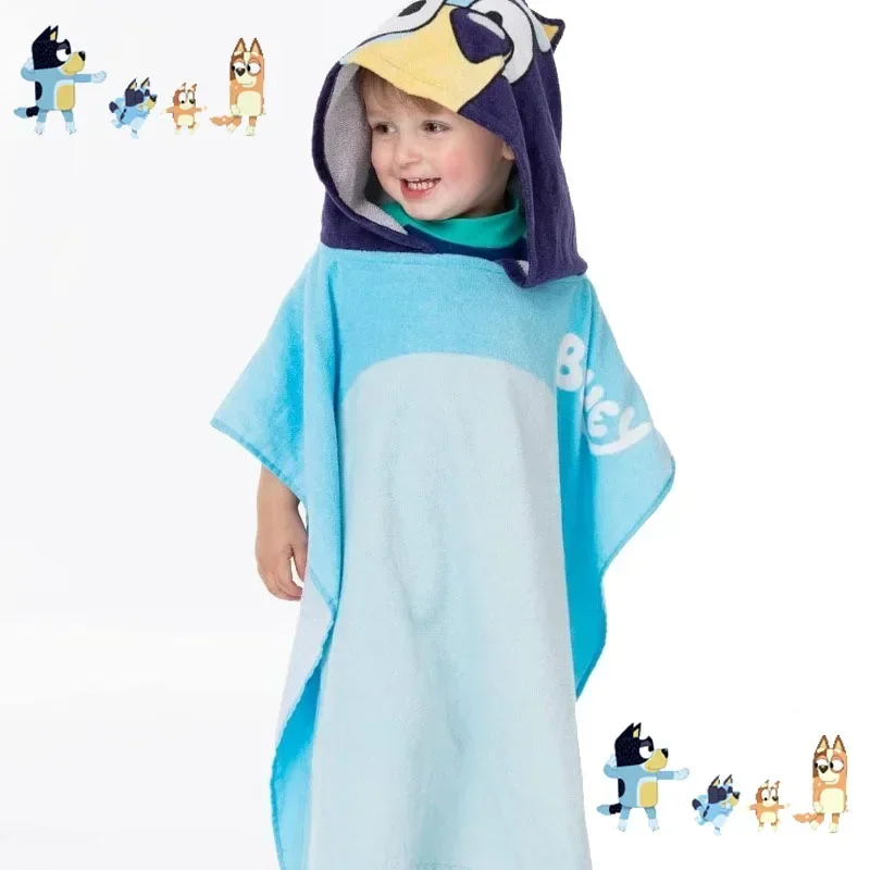 New Creative Cartoon Bluey Pure Cotton Childrens Towel Raincoat Blue Cartoon Bath Towel 3D Ears Boys and Girls Bath Towels
New Creative Cartoon Bluey Pure Cotton Childrens Towel Raincoat Blue Cartoon Bath Towel 3D Ears Boys and Girls Bath Towels