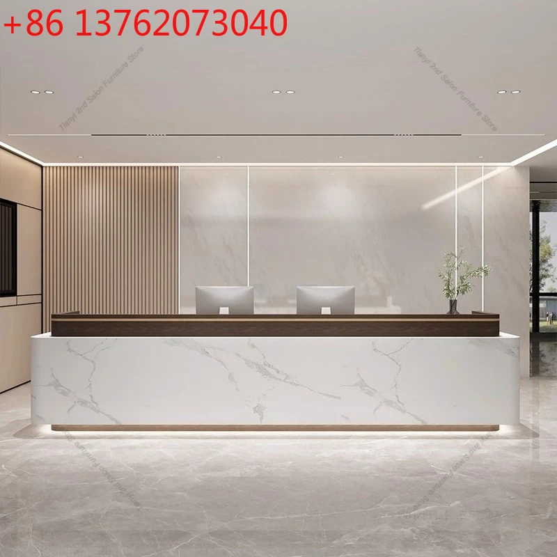 Nordic Luxury Company Reception Desk Modern Designer Beauty Salon Hotel Cashier Desk Hall Welcome Desk Commercial Furniture
Nordic Luxury Company Reception Desk Modern Designer Beauty Salon Hotel Cashier Desk Hall Welcome Desk Commercial Furniture