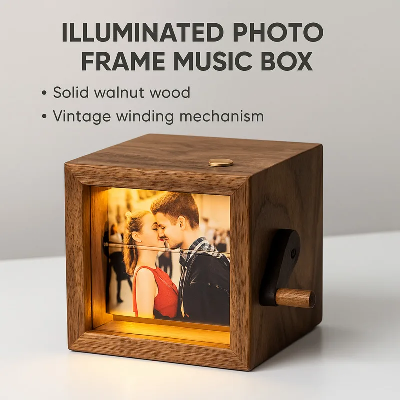 Hand Cranked LED Glowing Photo Flip Box DIY Album 8/16 Pictures Creative Graduation Wedding Birthday Gift Home Decor
Hand Cranked LED Glowing Photo Flip Box DIY Album 8/16 Pictures Creative Graduation Wedding Birthday Gift Home Decor