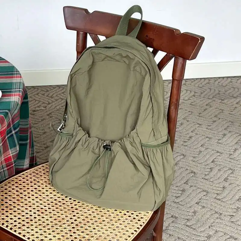 Casual Backpack Women Large Capacity Fashion Junior High School Student Pleat Schoolbag Cloth Bag Large Capacity Travel Sac
Casual Backpack Women Large Capacity Fashion Junior High School Student Pleat Schoolbag Cloth Bag Large Capacity Travel Sac