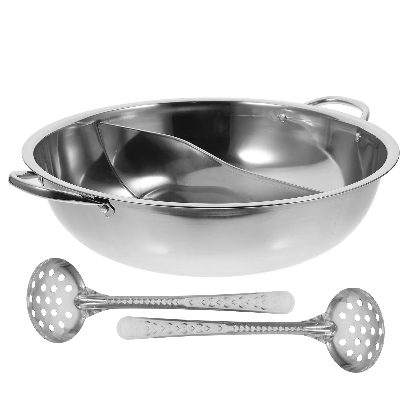 Stainless Steel Hot Pot with Divider Multi-Functional Two-Flavor Soup Cooker Thick Metal Construction for Home Cooking Parties
Stainless Steel Hot Pot with Divider Multi-Functional Two-Flavor Soup Cooker Thick Metal Construction for Home Cooking Parties