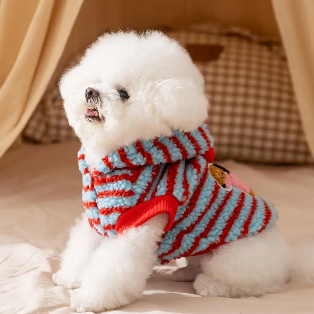 Cute Cartoon Pattern Striped Dog Hoodie Warm Thickened Pet Hooded Jacket with Ball Wind Proof Winter Dog Clothes Festival
Cute Cartoon Pattern Striped Dog Hoodie Warm Thickened Pet Hooded Jacket with Ball Wind Proof Winter Dog Clothes Festival