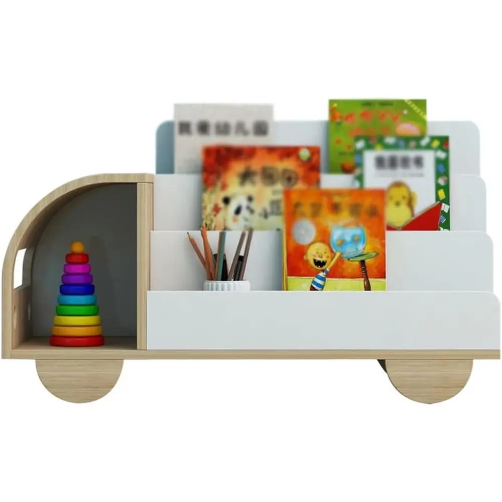 Children's White Car-Shaped Bookshelf for Kindergarten Desk Storage, 84.5x35x49cm
Children's White Car-Shaped Bookshelf for Kindergarten Desk Storage, 84.5x35x49cm