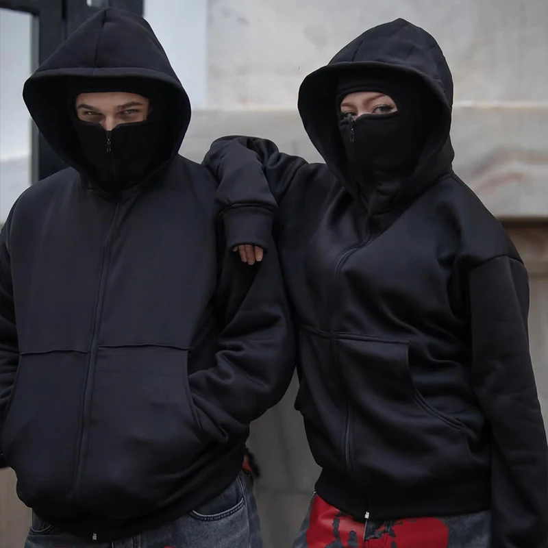 Unisex Double Hooded Sweatshirt Solid Color Hoodie Long Sleeve Pullover Street Wear 2000s Harajuku Cool Zipper Coat Clothes
Unisex Double Hooded Sweatshirt Solid Color Hoodie Long Sleeve Pullover Street Wear 2000s Harajuku Cool Zipper Coat Clothes