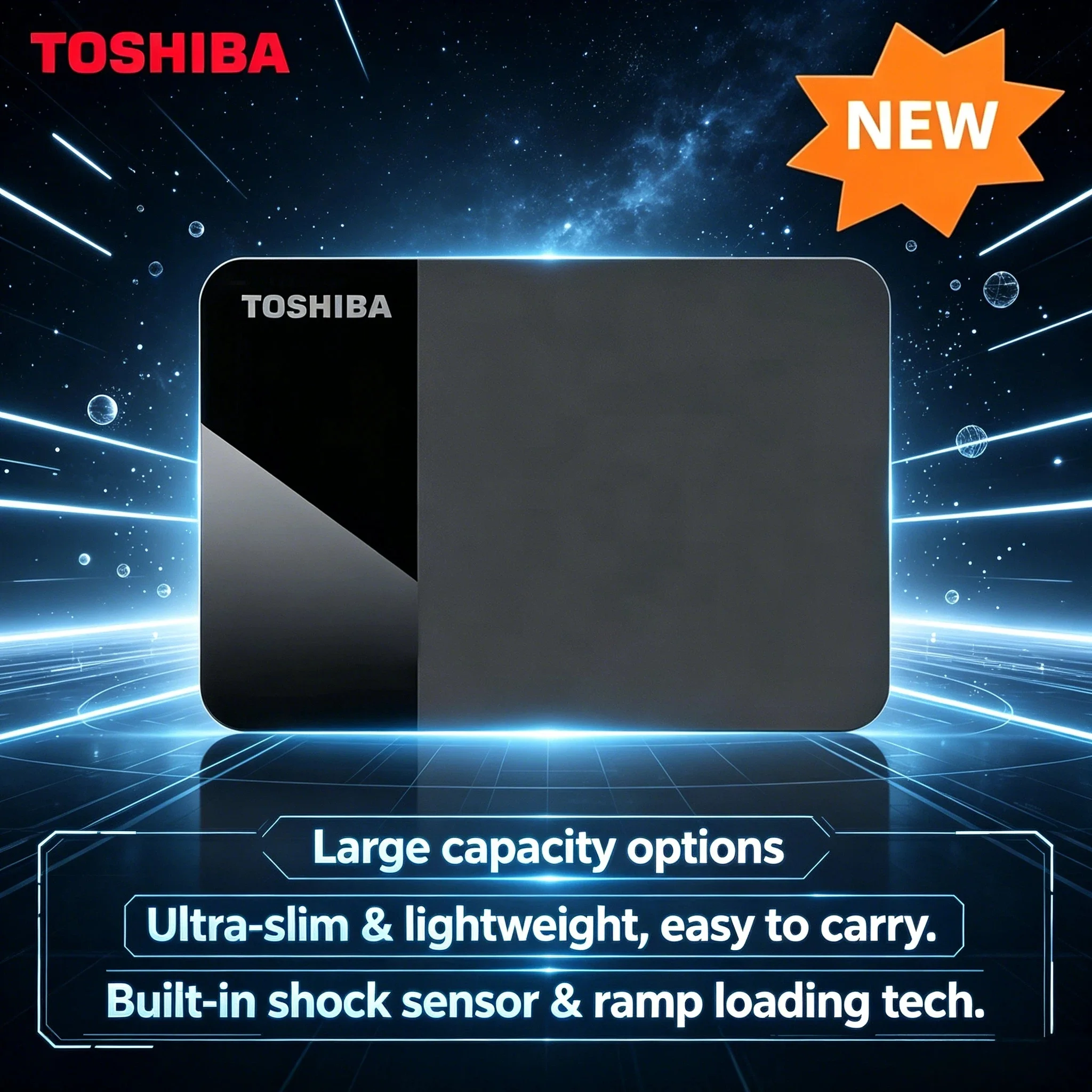 Toshiba B3 Canvio Ready 2.5 Inch External Hard Drive 4TB 2TB 1TB USB3.0 Portable for Laptop Mac Android Fastest 4K HD Plus
Toshiba B3 Canvio Ready 2.5 Inch External Hard Drive 4TB 2TB 1TB USB3.0 Portable for Laptop Mac Android Fastest 4K HD Plus