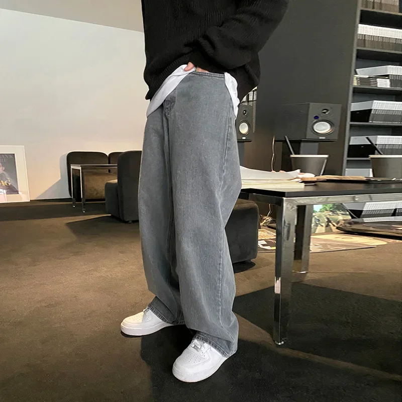 Autumn Winter New Fashion Men's Casual Trendy Loose Wide Leg Denim Trousers Male Black Grey Korean Style Jeans Pants Clothes
Autumn Winter New Fashion Men's Casual Trendy Loose Wide Leg Denim Trousers Male Black Grey Korean Style Jeans Pants Clothes