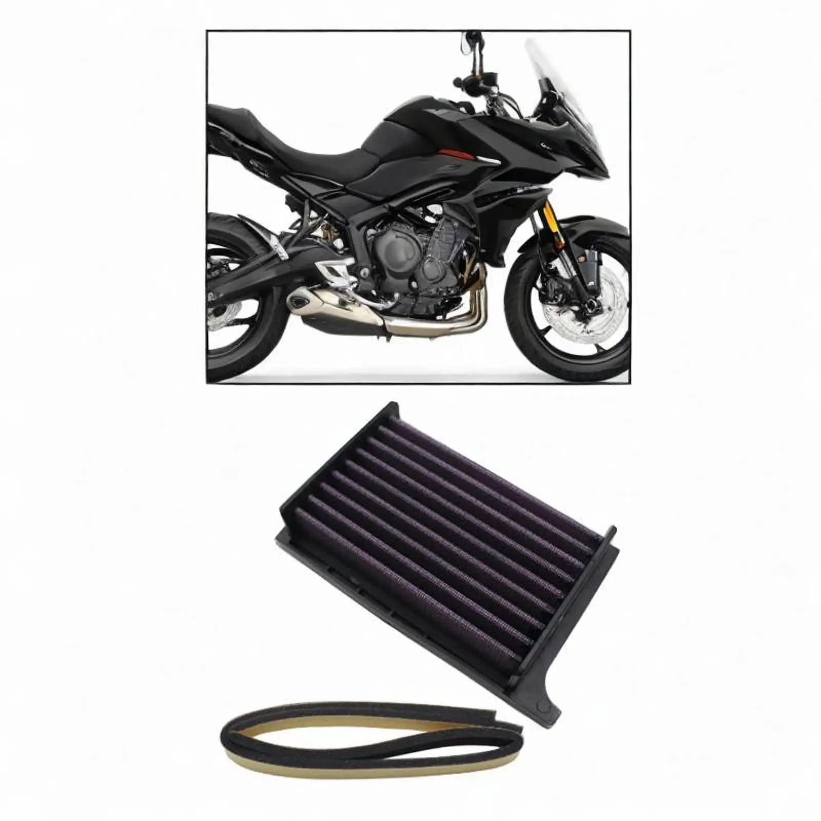 Motorcycle Air Filter P-tr6N21-01 Easy to Install Spare Parts Premium Portable High Performance for Triumph Tiger Sport 660
Motorcycle Air Filter P-tr6N21-01 Easy to Install Spare Parts Premium Portable High Performance for Triumph Tiger Sport 660