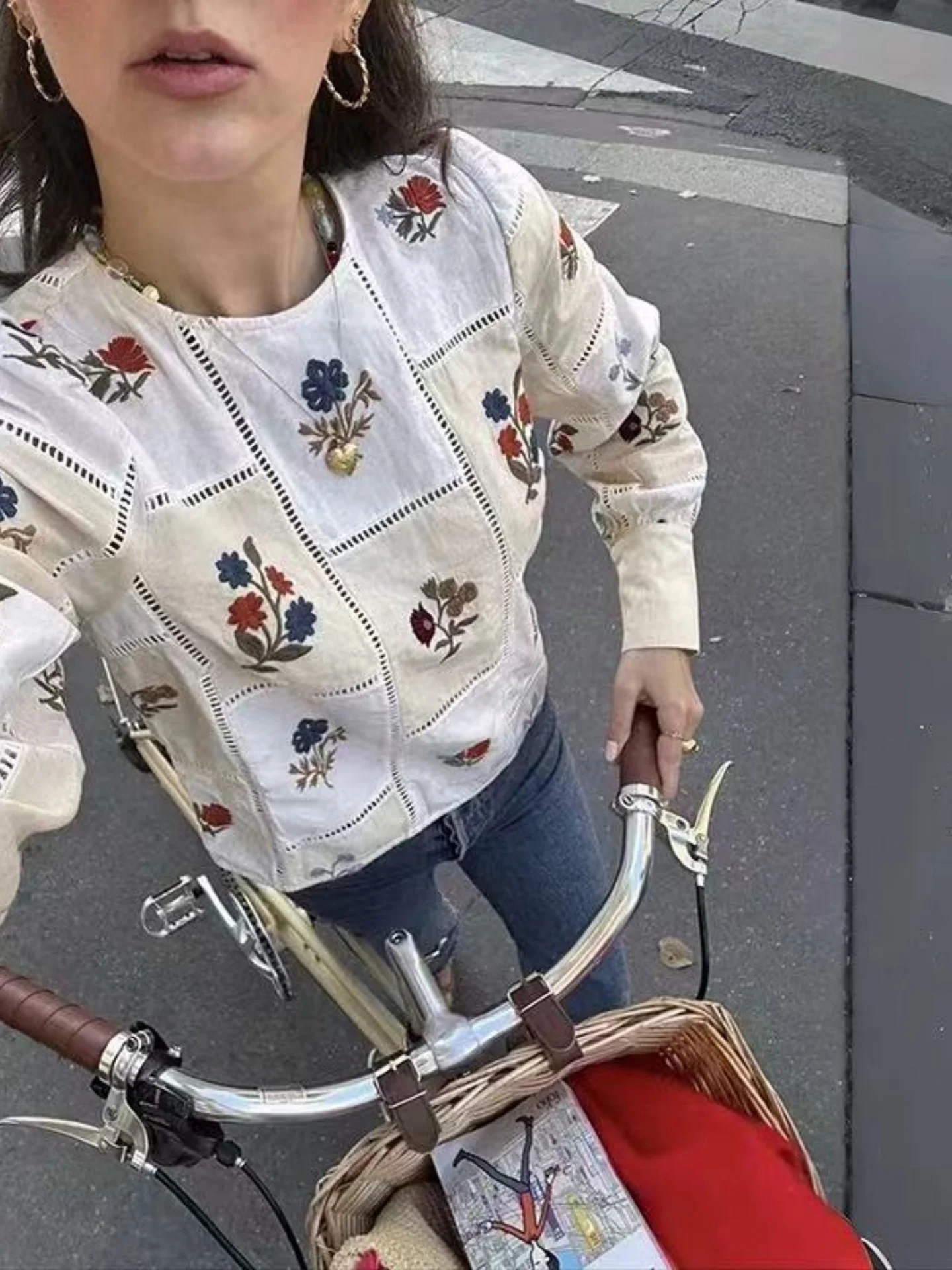 Женский топ New York Sle из чистого хлопка с вышивкой и открытой передней частью, лоскутный топ Country Sle Long Sve
Женский топ New York Sle из чистого хлопка с вышивкой и открытой передней частью, лоскутный топ Country Sle Long Sve