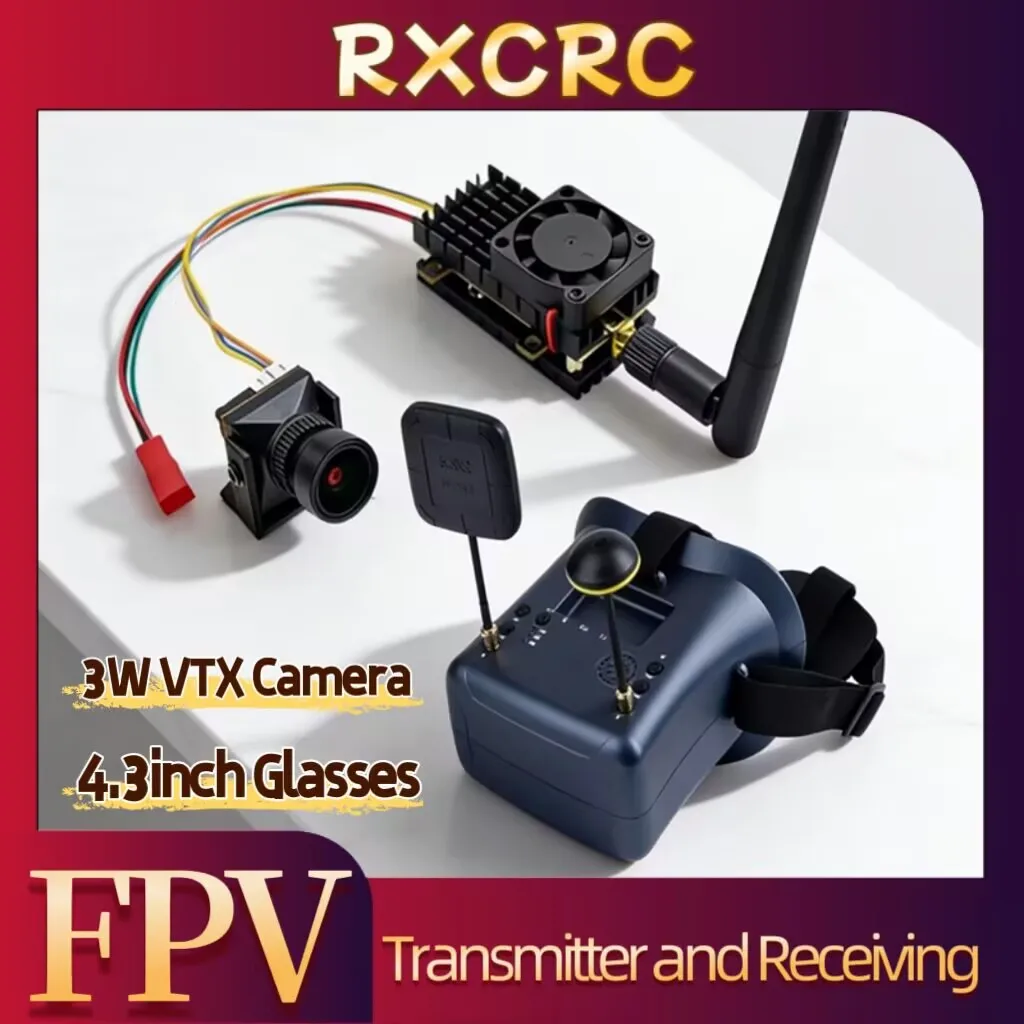 RXC 5.8G VTX 3W Transmitter CMOS1800TVL Starlight Night Vision Camera FPV4.3inch glasses for RC FPV Long Range Fixed-wing Drones
RXC 5.8G VTX 3W Transmitter CMOS1800TVL Starlight Night Vision Camera FPV4.3inch glasses for RC FPV Long Range Fixed-wing Drones