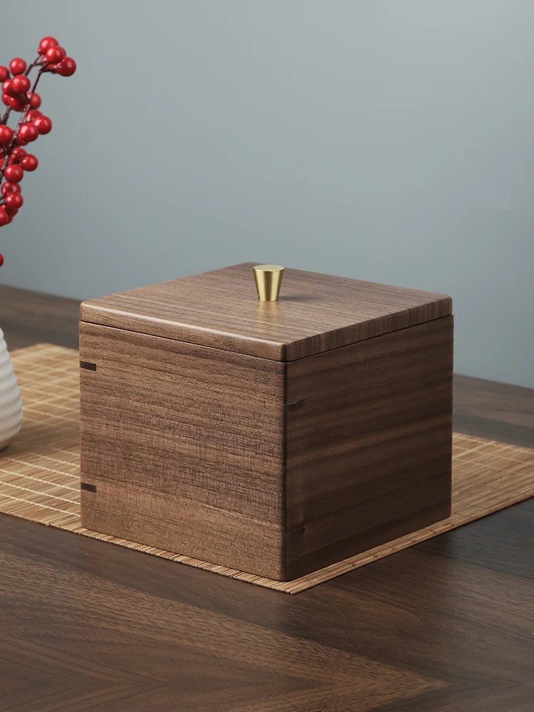 Black Walnut Wood Storage Box Snack Desktop Storage Box Wooden Solid Wood Box with Cover
Black Walnut Wood Storage Box Snack Desktop Storage Box Wooden Solid Wood Box with Cover