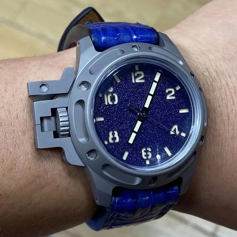 SIDAXIN Men Automatic Watch 43mm Titanium / Bronze Mechanical Wristwatch Diver 20Bar Waterproof BGW9 Luminous PT5000 Crown Guard
SIDAXIN Men Automatic Watch 43mm Titanium / Bronze Mechanical Wristwatch Diver 20Bar Waterproof BGW9 Luminous PT5000 Crown Guard