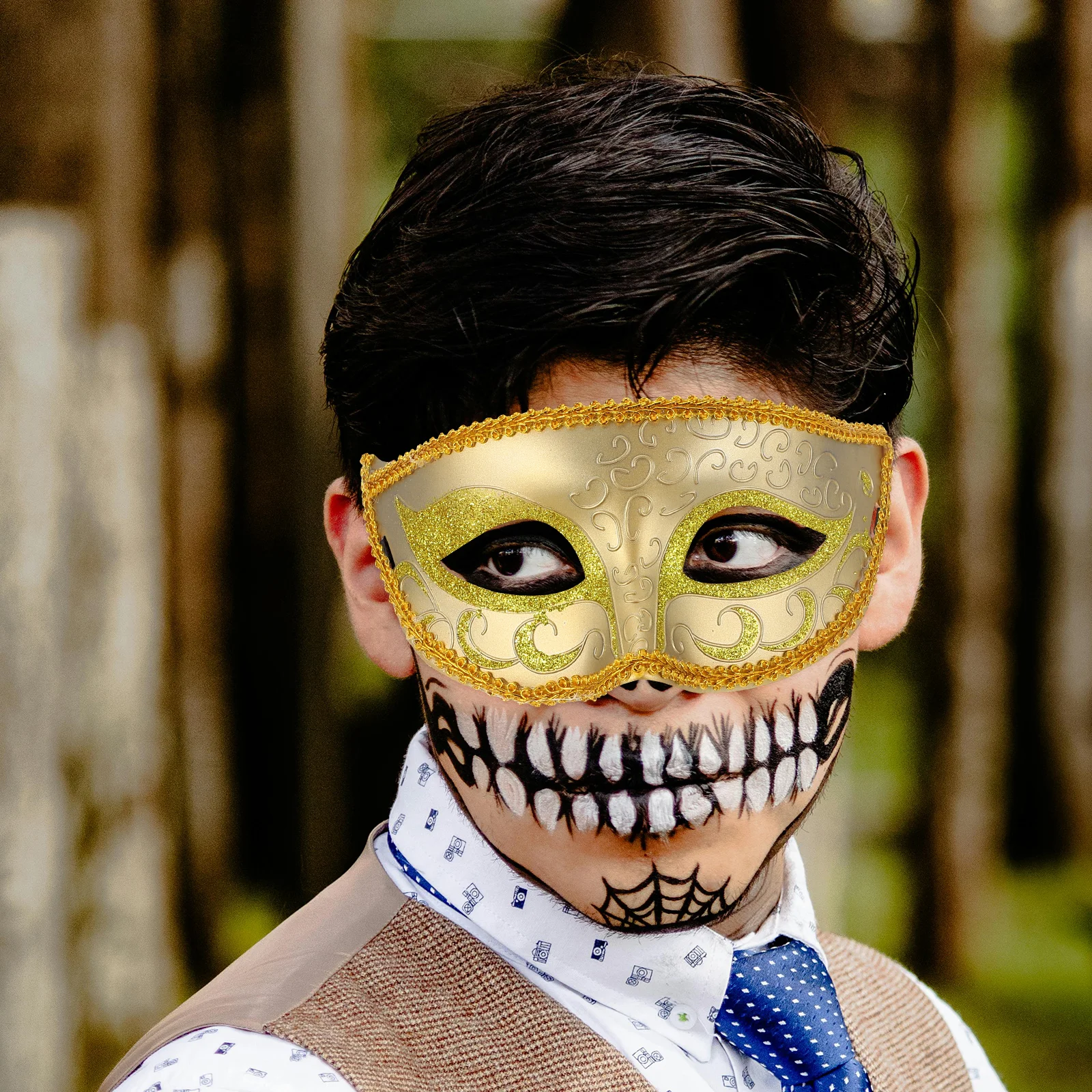 Rhinestone Masquerade Mask The Costume Prop Halloween Face Golden Abs Cosplay Party
Rhinestone Masquerade Mask The Costume Prop Halloween Face Golden Abs Cosplay Party
