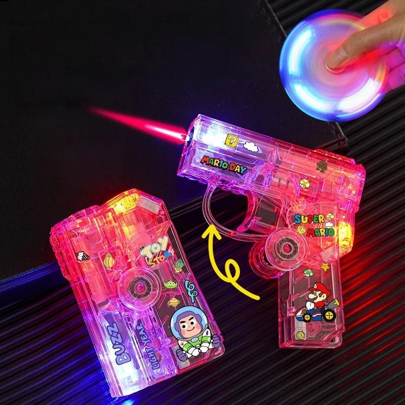 New Pink Cartoon Illuminated Folding Lighter Windproof Transparent Fingertip Gyro Rotating Decompression Inflatable Lighter
New Pink Cartoon Illuminated Folding Lighter Windproof Transparent Fingertip Gyro Rotating Decompression Inflatable Lighter