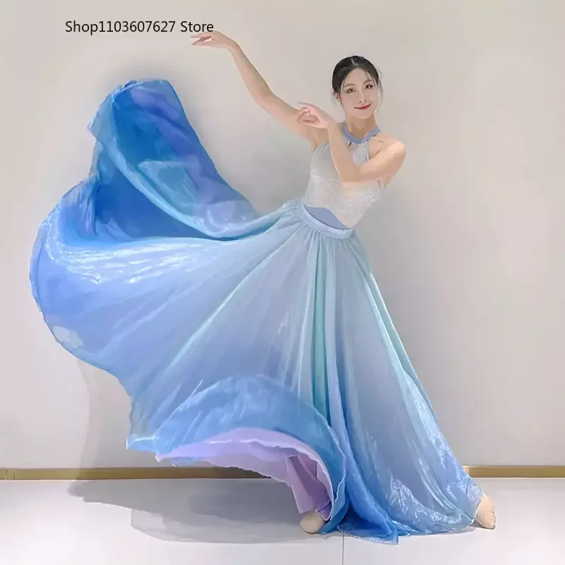 Women Ballet Skirts Chiffon Ballet Dress Tulle Skirt Dance Costumes Adult Training Dress 360 Degree Belly Dance Practice Dress
Women Ballet Skirts Chiffon Ballet Dress Tulle Skirt Dance Costumes Adult Training Dress 360 Degree Belly Dance Practice Dress