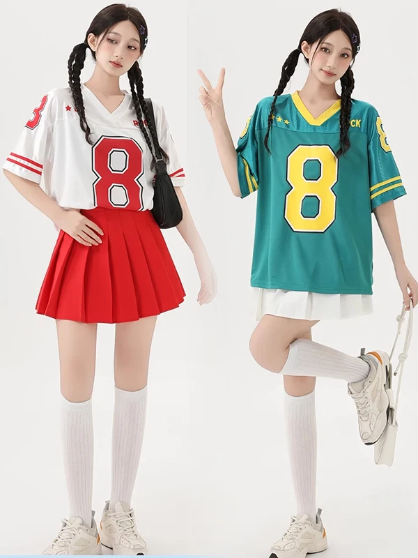 Student Cheerleading Uniform Women's Adult Basketball Football Dance Performance Costume Cotton Material Spring Season
Student Cheerleading Uniform Women's Adult Basketball Football Dance Performance Costume Cotton Material Spring Season