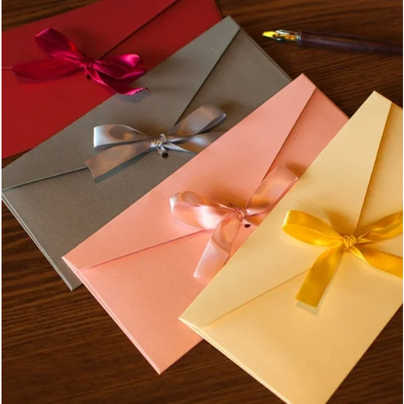 10 Pcs/set Envelope Creative Color Thickened Large Bow Pearlescent Paper Special Paper Envelope High Quality Greeting Card
10 Pcs/set Envelope Creative Color Thickened Large Bow Pearlescent Paper Special Paper Envelope High Quality Greeting Card