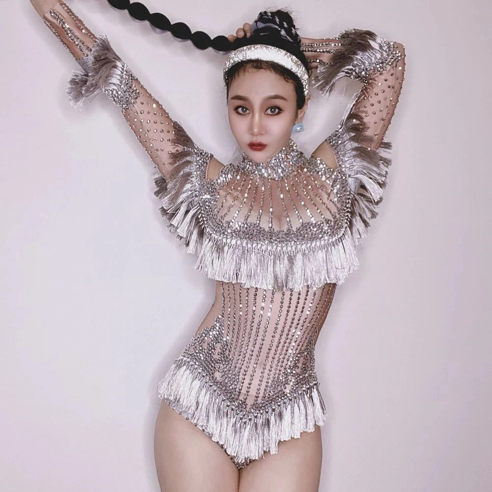 Modern Singer Party Show Bodysuit Sparkly Rhinestones Fringes Leotard Luxury birthday Romper stage dance wear
Modern Singer Party Show Bodysuit Sparkly Rhinestones Fringes Leotard Luxury birthday Romper stage dance wear