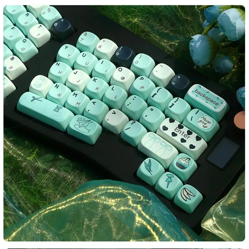 MOA high mint green sublimation keycap fresh pbt custom round mechanical keyboard cap
MOA high mint green sublimation keycap fresh pbt custom round mechanical keyboard cap