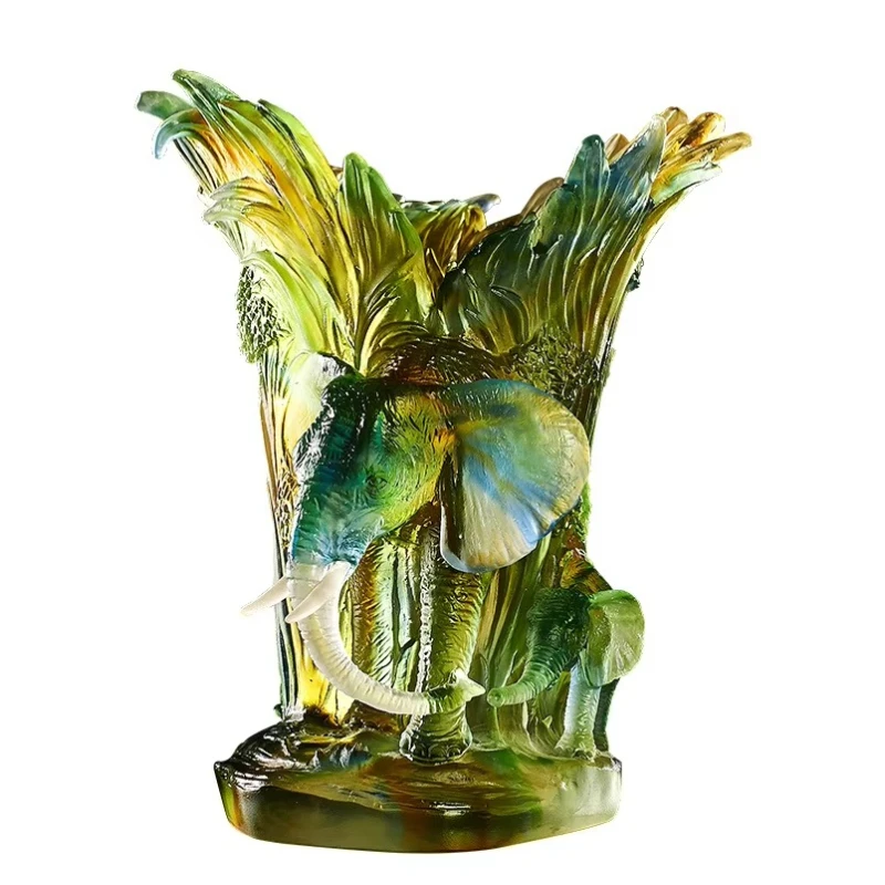 Crystal elephant rainforest, handmade vase flower decoration table top, craft home hotel creative crystal decoration
Crystal elephant rainforest, handmade vase flower decoration table top, craft home hotel creative crystal decoration